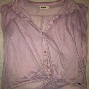 Light Pink Button Up T-Shirt